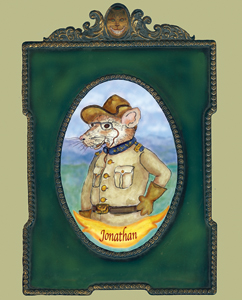 A portrait of President Theodore Roosevelt's pet rat