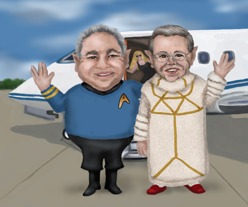 Senator Menéndez and the Doctor Delray are boarding a private jet